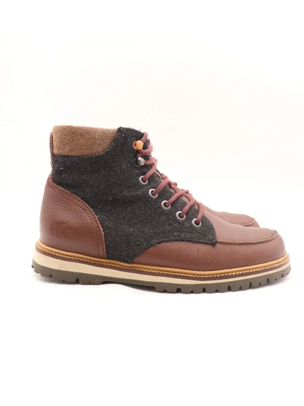 Lacoste Montbard 316 Boot Men's Size 7 Brown Leather Lace Up Boots